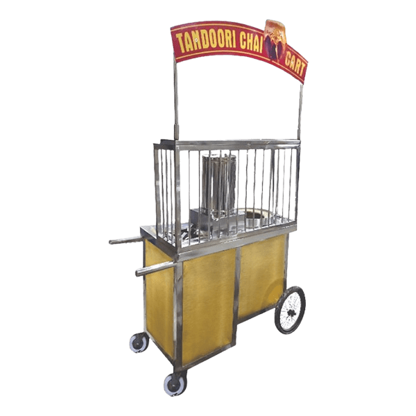 Stainless Steel Chai Cart Coal fired